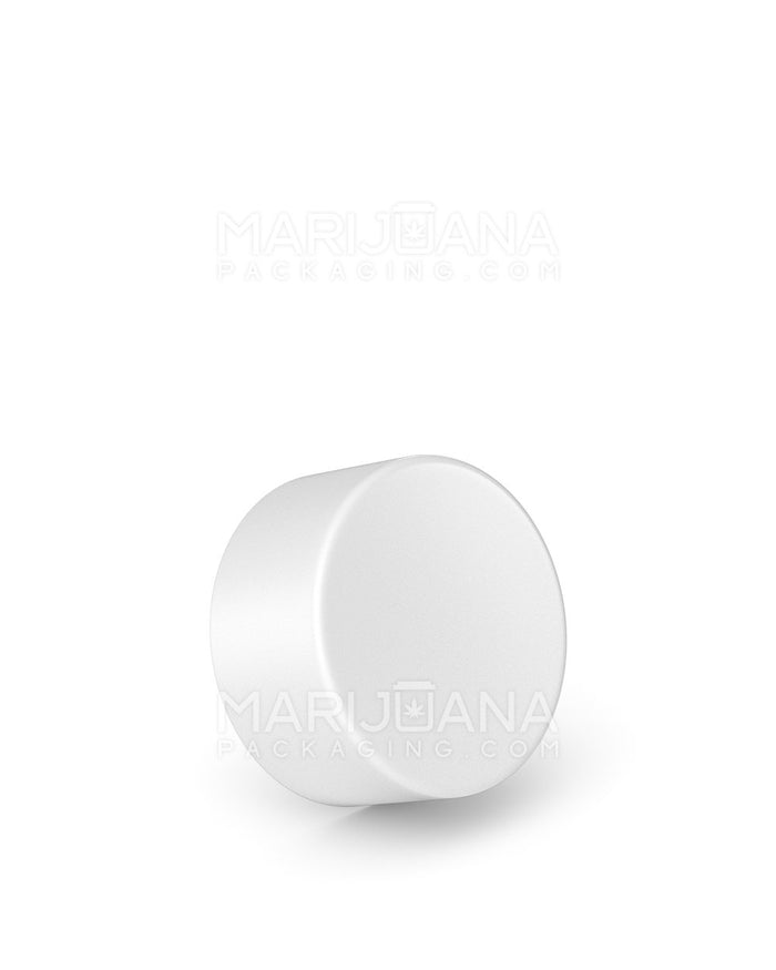 Child Resistant Smooth Push Down & Turn Plastic Caps | 28mm - Glossy White | Sample Image