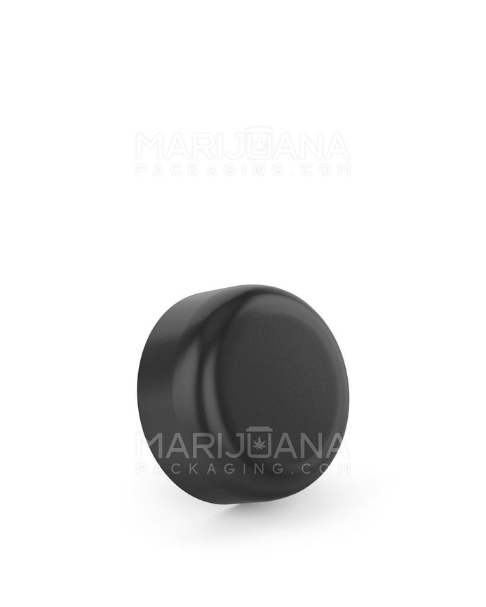 Child Resistant Smooth Push Down & Turn Plastic Caps | 29mm - Semi Gloss Black | Sample Image