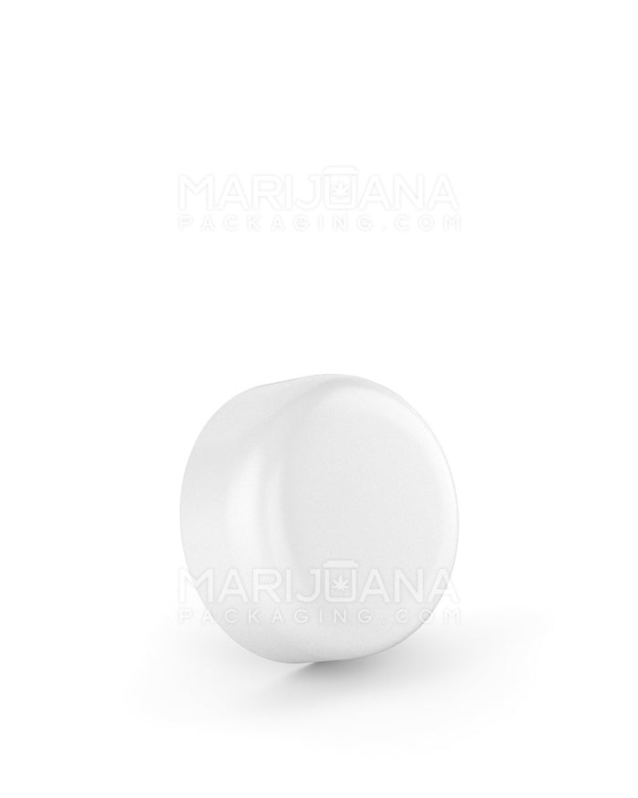 Child Resistant Smooth Push Down & Turn Plastic Caps | 29mm - Semi Gloss White | Sample Image