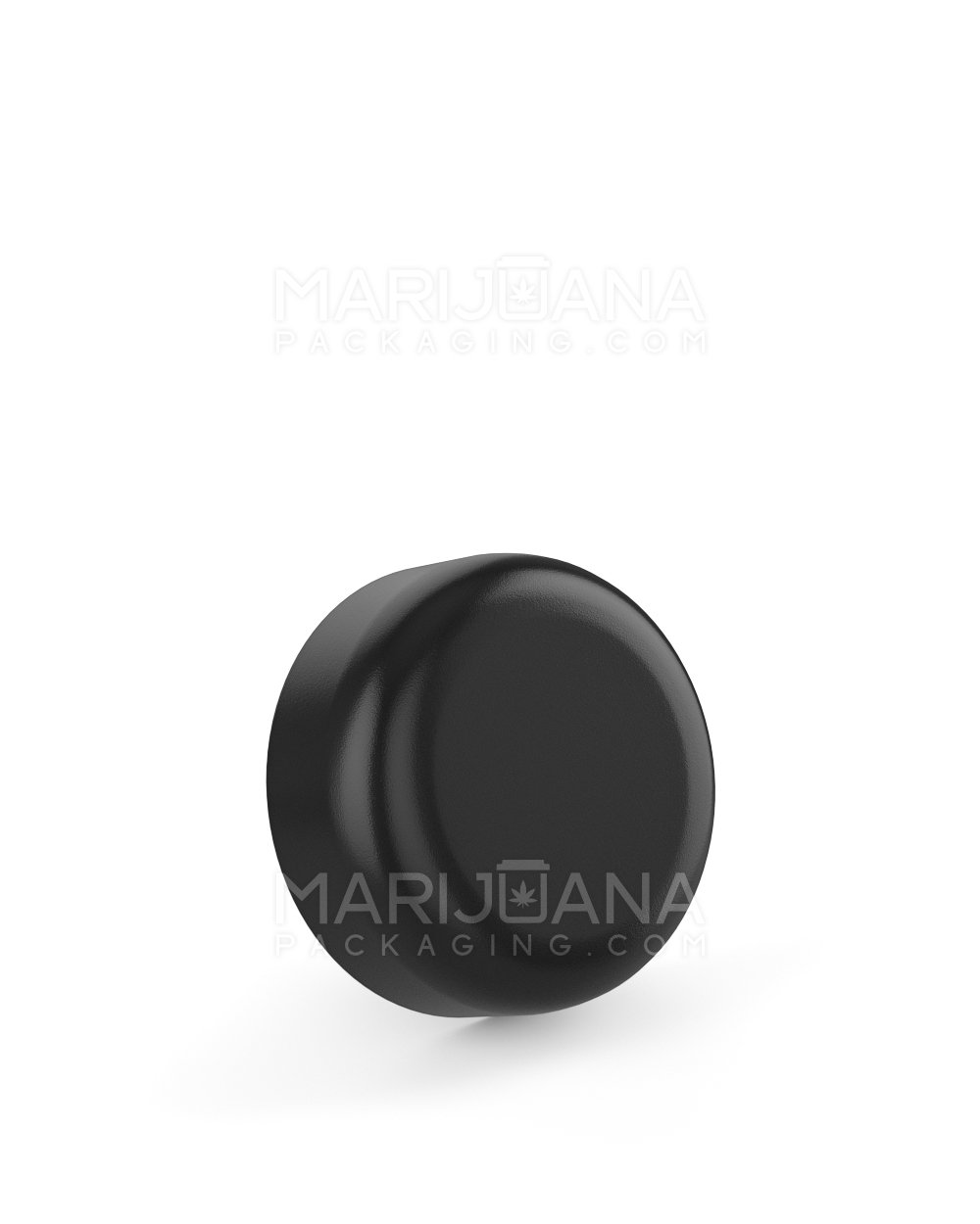 Child Resistant Smooth Push Down & Turn Plastic Caps | 32mm - Semi Gloss Black | Sample - 1