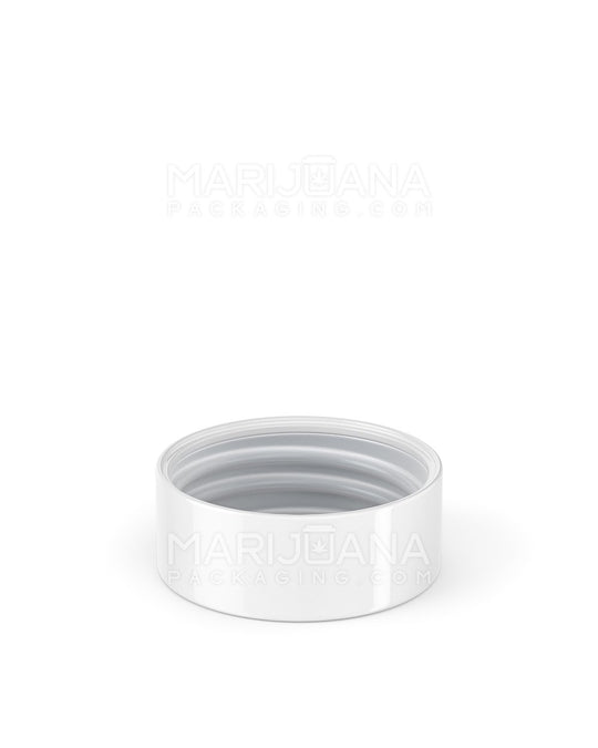 Child Resistant | Smooth Push Down & Turn Plastic Caps w/ Foil Liner | 38mm - Glossy White - 320 Count - 4