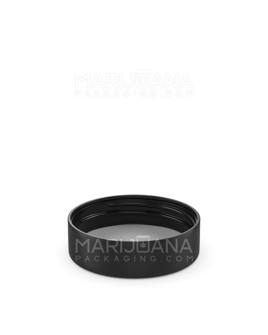 Child Resistant | Smooth Push Down & Turn Plastic Caps w/ Foam Liner | 50mm - Matte Black - 100 Count - 4