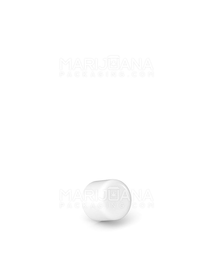 Child Resistant Smooth Push Down & Turn Plastic Caps for Glass Tube | 18mm - Matte White | Sample Image