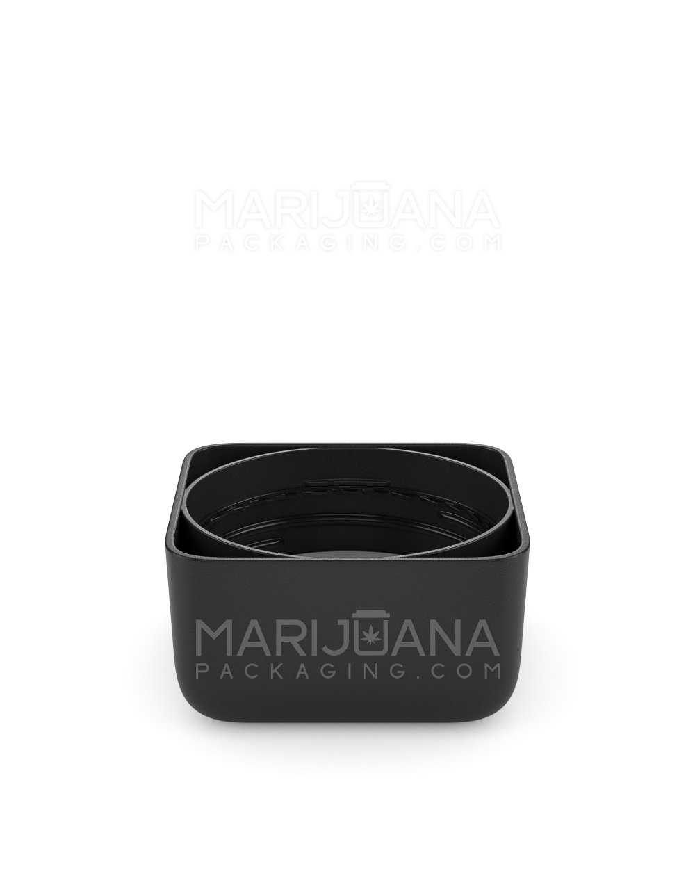 Child Resistant | Square Push Down & Turn Plastic Caps w/ Foam Liner | 46mm - Matte Black - 80 Count - 5