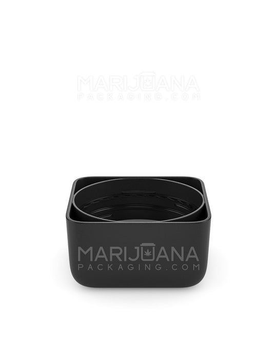 Child Resistant | Square Push Down & Turn Plastic Caps w/ Foam Liner | 46mm - Matte Black - 80 Count - 5