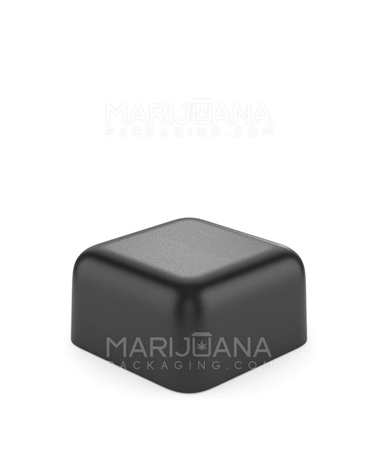 Child Resistant | Square Push Down & Turn Plastic Caps w/ Foam Liner | 46mm - Matte Black - 80 Count - 4