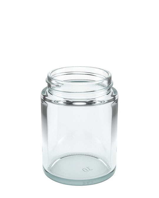 Child Resistant | Straight Sided Clear Glass Jars with Black Cap | 50mm - 4oz - 100 Count - 3