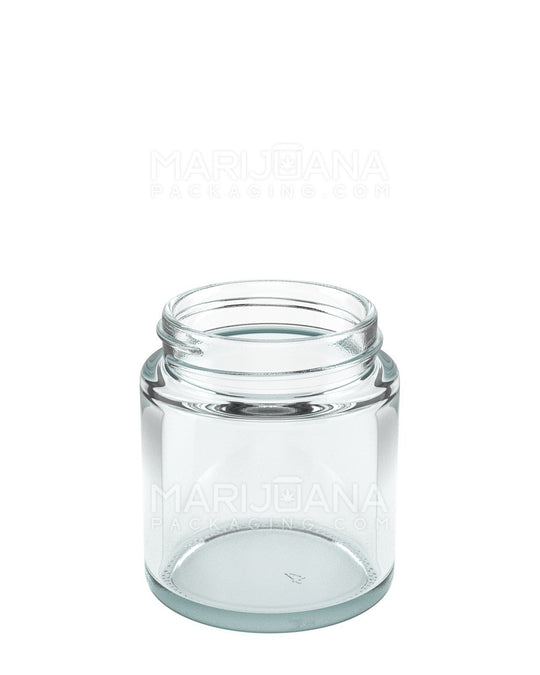 Child Resistant | Straight Sided Clear Glass Jars with Black Cap | 53mm - 3oz - 150 Count - 3