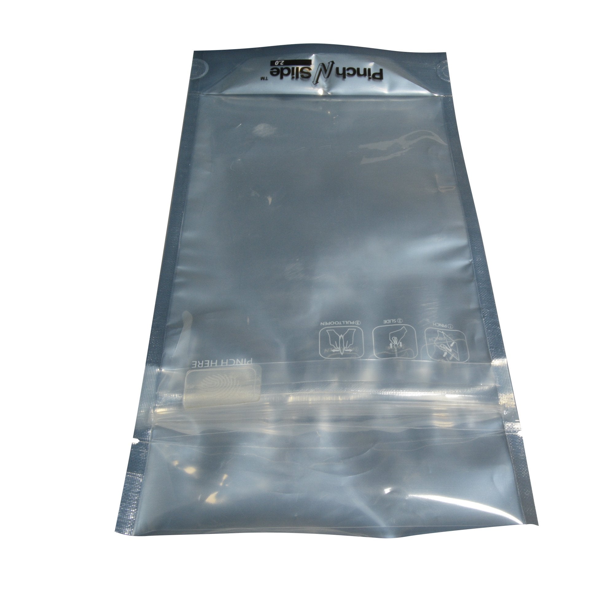 Child Resistant & Tamper Evident | Pinch N Slide 2.0 Black Vista Mylar Bags | 5in x 8.5in - 14g - 250 Count - 4