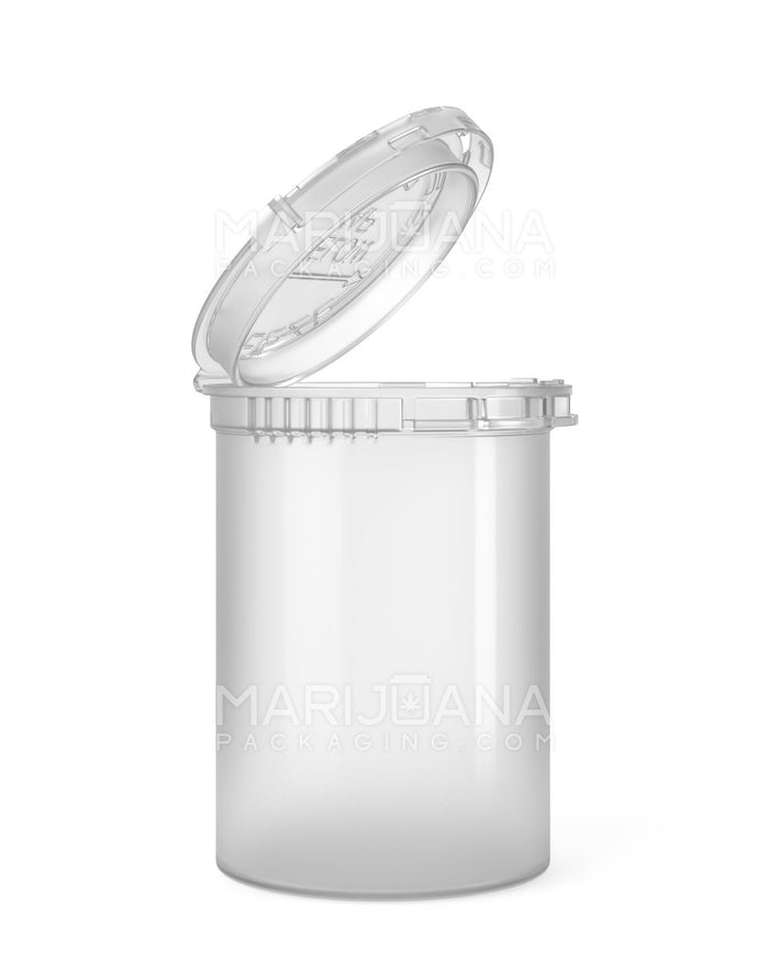 Child Resistant & Tamper Evident Clear Pop Top Bottles | 30dr - 7g | Sample Image