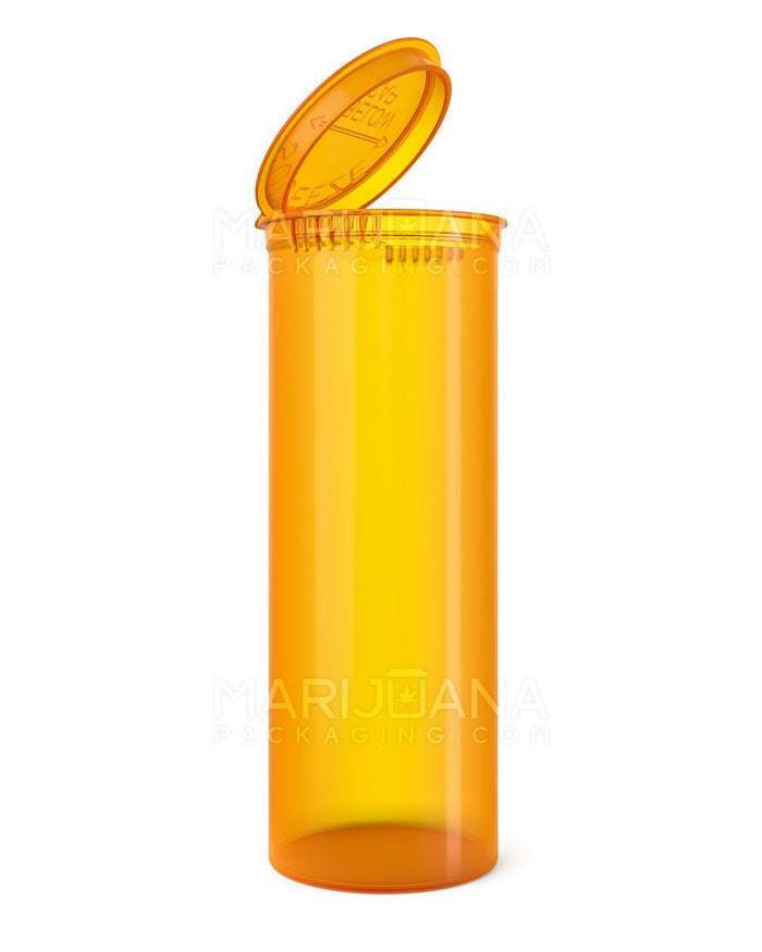 Child Resistant Transparent Amber Pop Top Bottles | 60dr - 14g | Sample Image