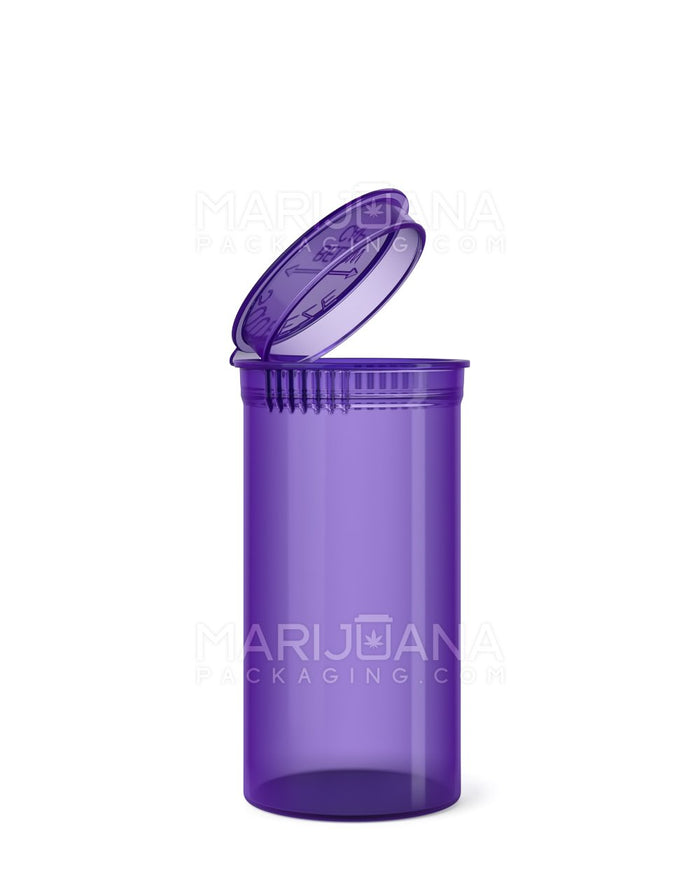 Child Resistant | Transparent Purple Pop Top Bottles | 13dr - 2g - 315 Count Image