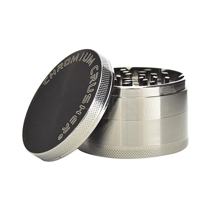 CHROMIUM CRUSHER | Magnetic Metal Precision Grinder w/ Catcher | 4 Piece - 63mm - Silver Image