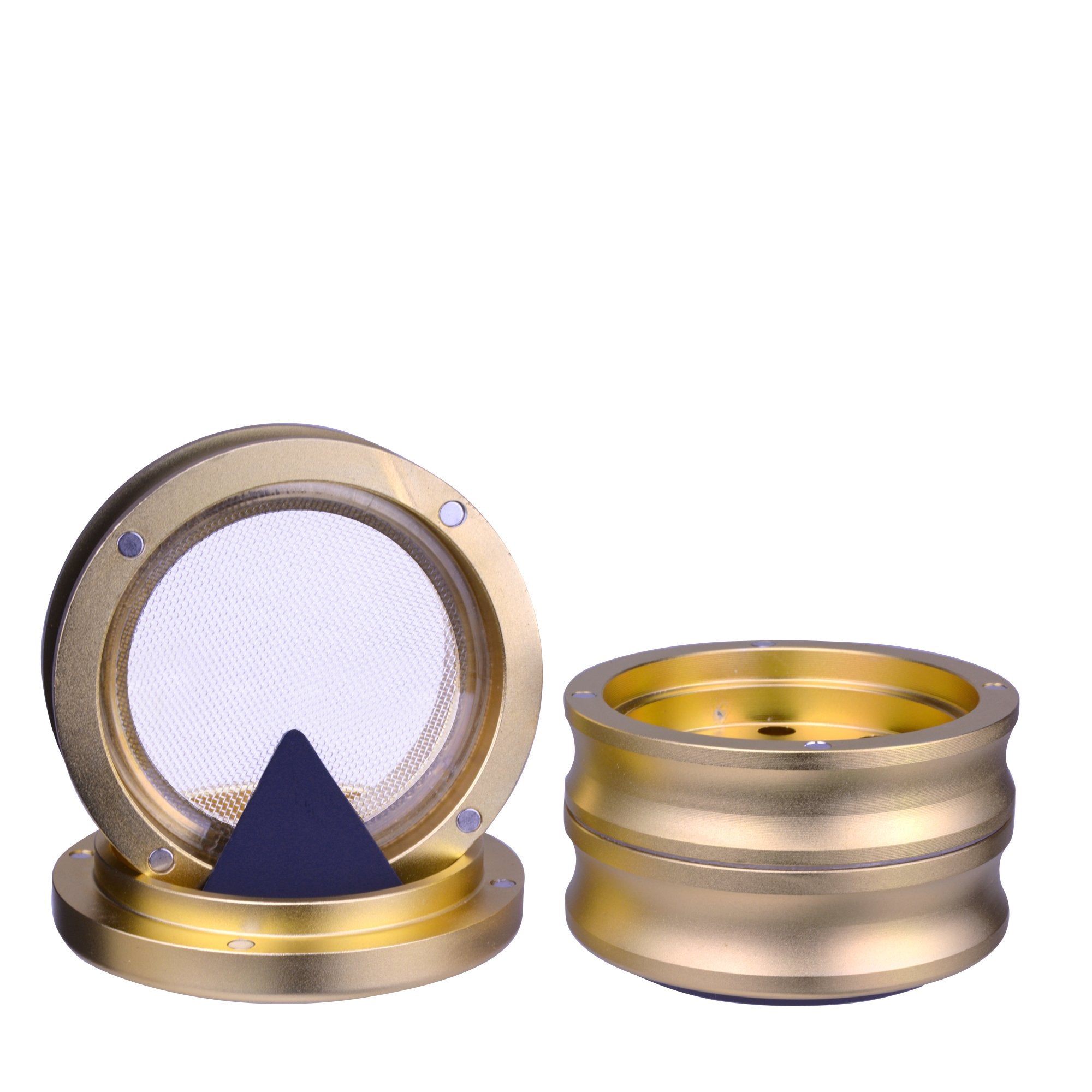 CHROMIUM CRUSHER | Magnetic Aluminum Vortex Grinder | 4 Piece - 56mm - Gold - 5