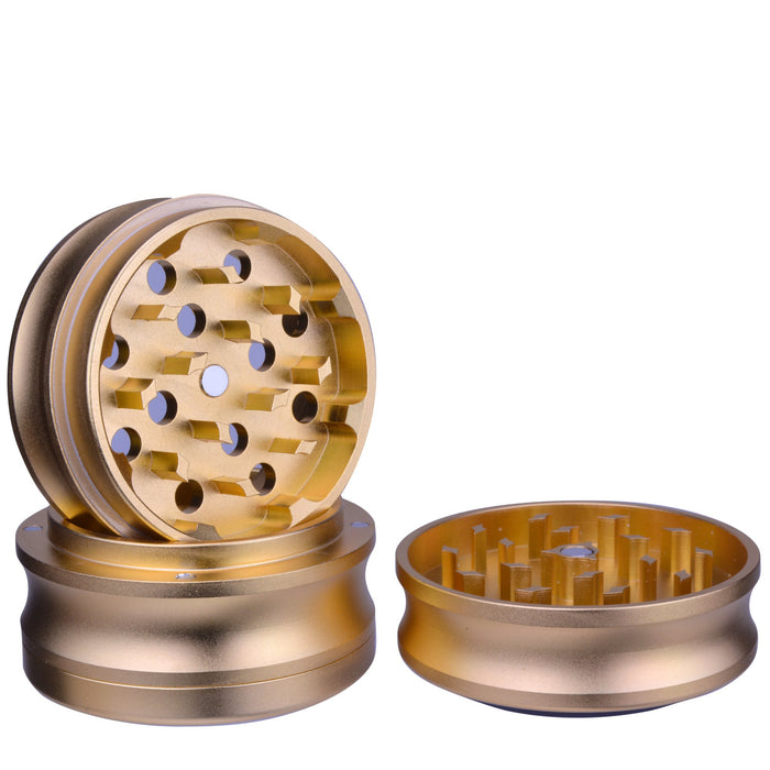 CHROMIUM CRUSHER | Magnetic Aluminum Vortex Grinder | 4 Piece - 56mm - Gold Image