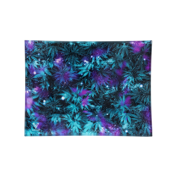 V-SYNDICATE | Cosmic Chronic Small Glass Rolling Tray | 6.5in x 5in - Small - Glass Image