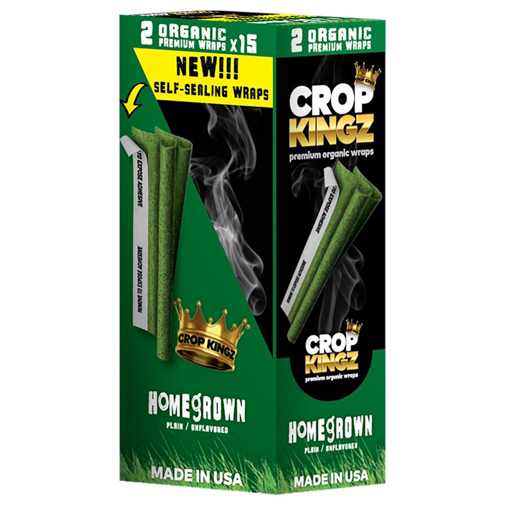 CROP KINGZ | 'Retail Display' Organic Hemp Blunt Wraps | Self Sealing - Home Grown - 15 Count - 2