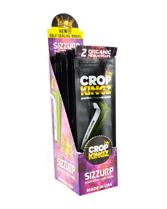 CROP KINGZ | 'Retail Display' Organic Hemp Blunt Wraps | Self Sealing - Sizzurp - 15 Count - 1