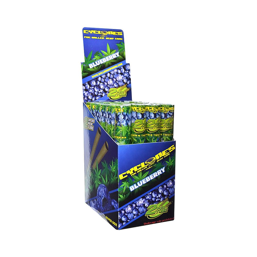 CYCLONES | 'Retail Display' 2x Hemp Cones | 109mm - Blueberry - 48 Count - 3