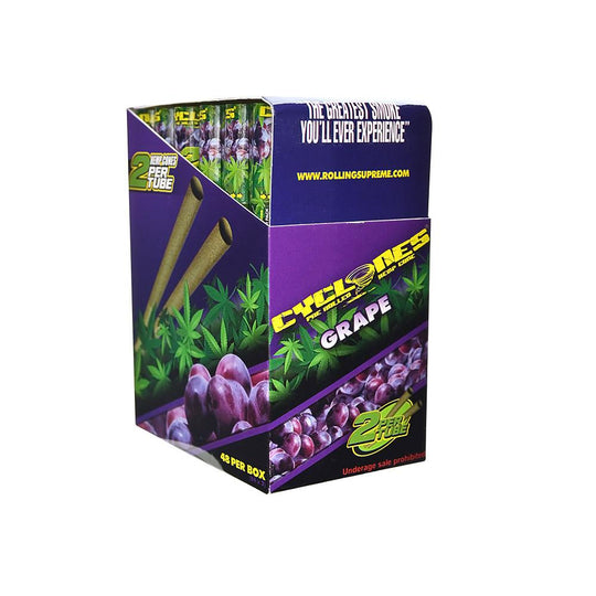 CYCLONES | 'Retail Display' 2x Hemp Cones | 109mm - Grape - 48 Count - 5