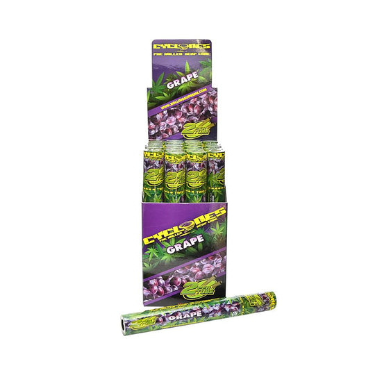 CYCLONES | 'Retail Display' 2x Hemp Cones | 109mm - Grape - 48 Count - 3