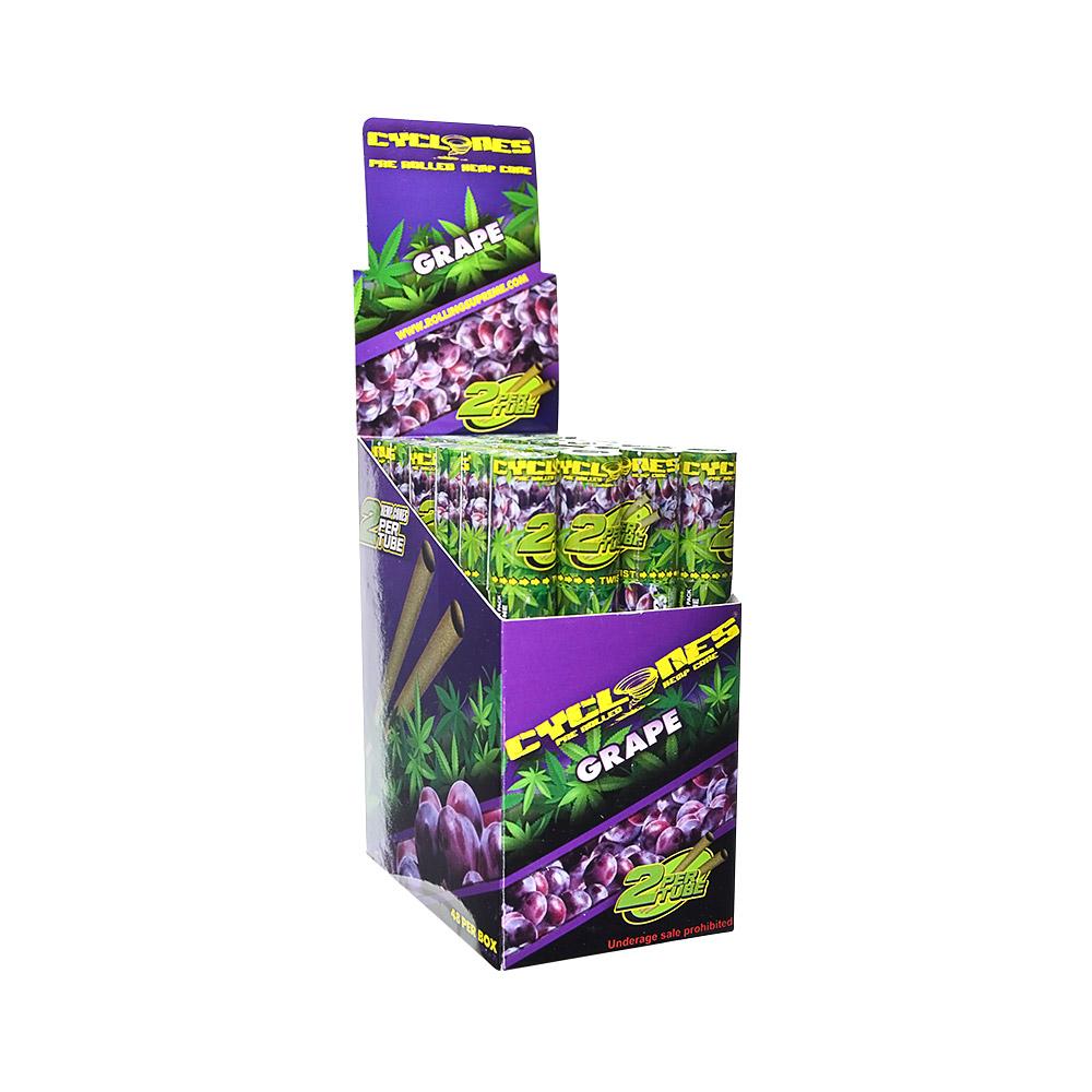 CYCLONES | 'Retail Display' 2x Hemp Cones | 109mm - Grape - 48 Count - 2