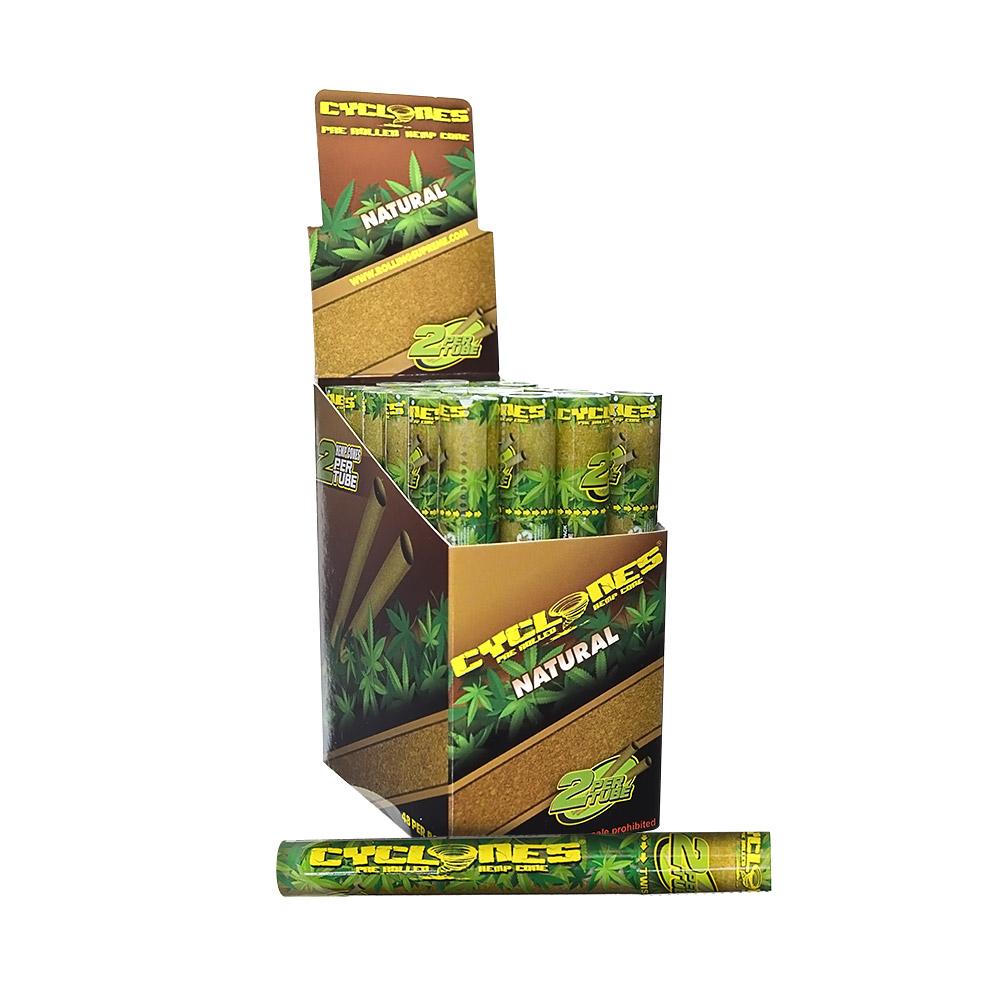 CYCLONES | 'Retail Display' 2x Hemp Cones | 109mm - Natural - 48 Count - 1