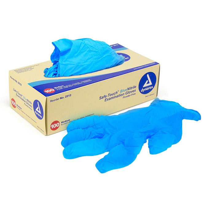 DYNAREX | Powder-Free Disposable Gloves | Blue - Nitrile - 100 Count Image