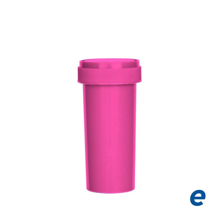 Child Resistant | Economy Opaque Pink Reversible Cap Vials | 30dr - 7g - 190 Count Image