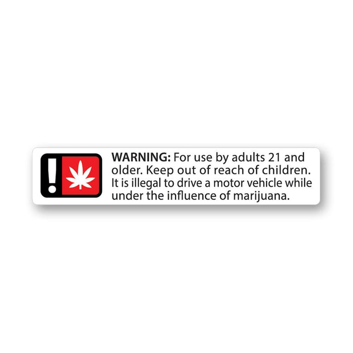 Generic Oregon Compliant Warning Labels | 2.5in x .5in - Rectangle - 1000 Count Image