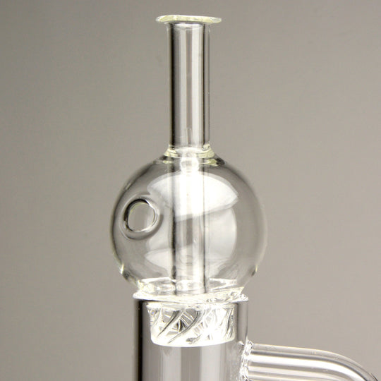 Bubble Carb Cap w/ Airflow Hole | 30mm - Glass - Smoke - 4