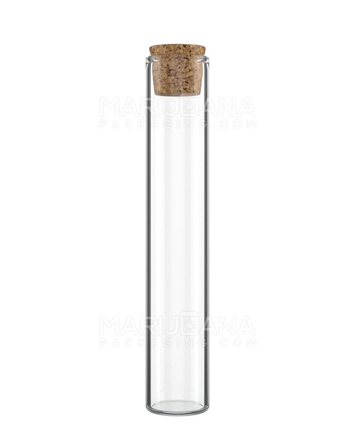 Glass Pre-Roll Tube with Cork Top | 120mm - Clear Glass | Sample Image