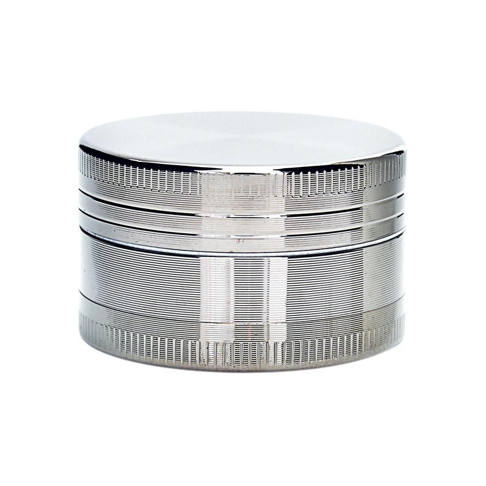 High Grade Magnetic Metal Grinder w/ Catcher | 3 Piece - 40mm - Silver - 3