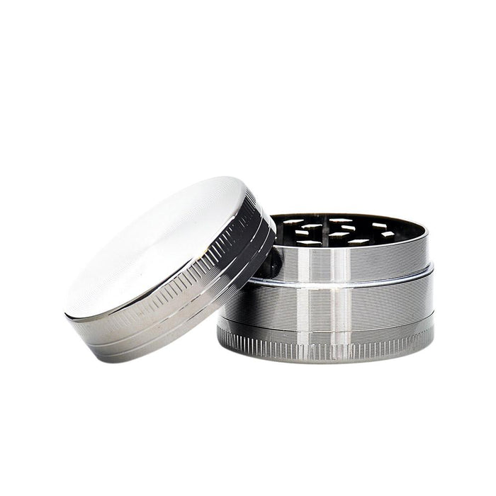 High Grade Magnetic Metal Grinder w/ Catcher | 3 Piece - 40mm - Silver Image