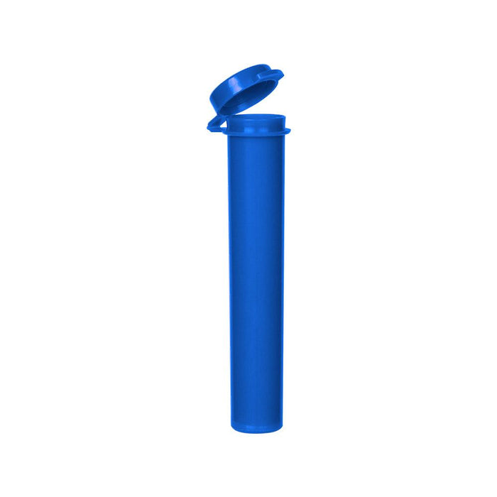 Opaque Hinged Lid Pre-Roll Tubes | 94mm - Blue - 100 Count Image