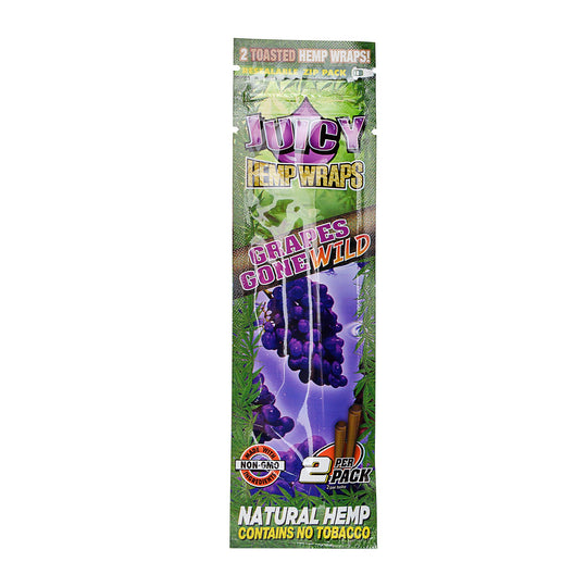 JUICY | 'Retail Display' Hemp Blunt Wraps | 100mm - Grape - 25 Count - 2