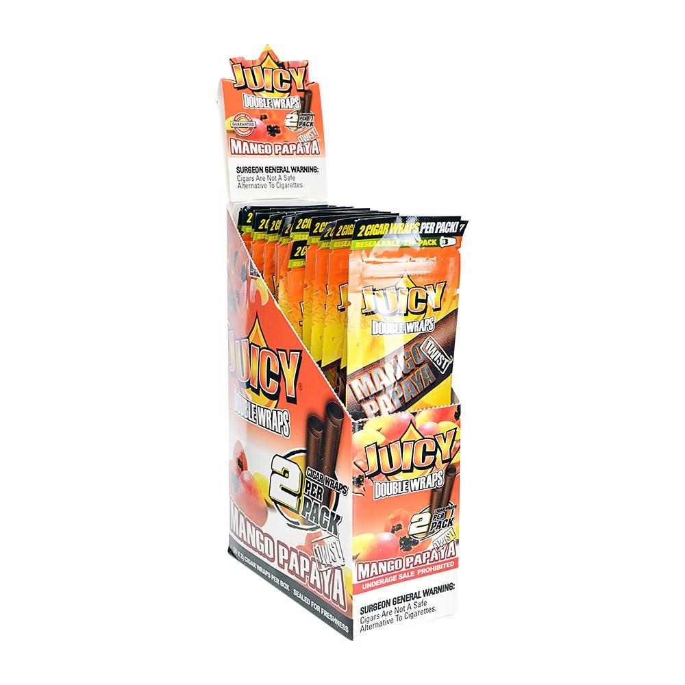 JUICY | 'Retail Display' Hemp Blunt Wraps | 100mm - Mango Papaya - 25 Count - 1