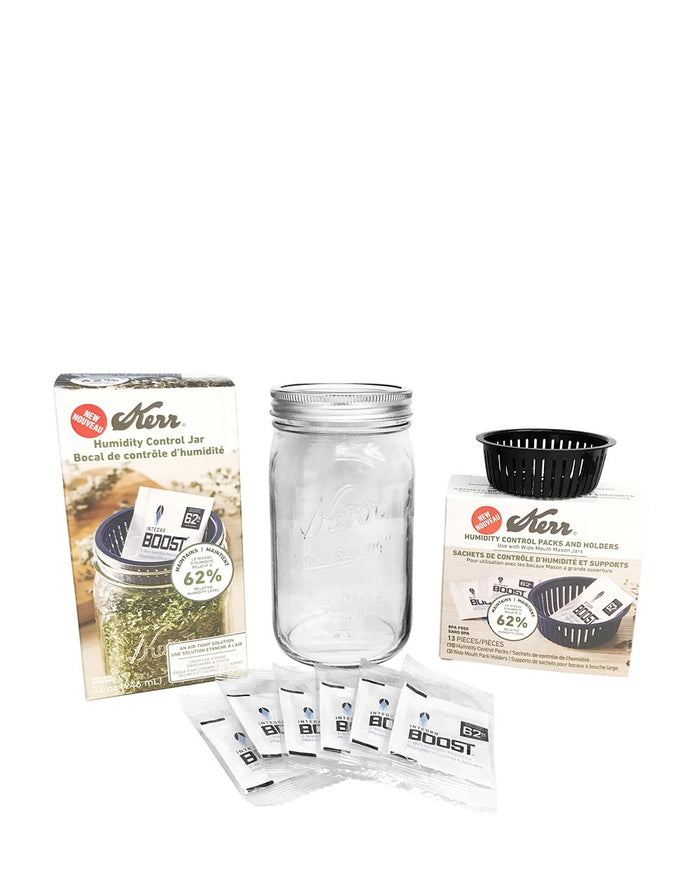 KERR | Humidity Control Clear Glass Jar w/ Pods | 32oz - 62% - 6 Packs Image