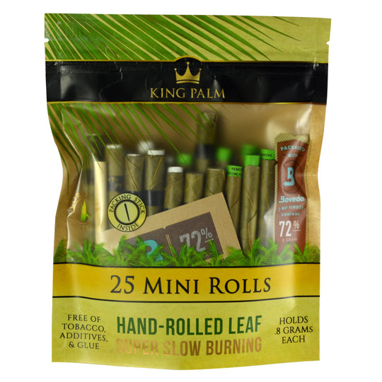 KING PALM | 'Retail Display' Mini Rolled Blunt Wrap Packs | 84mm - Natural Leaf - 8 Count - 2