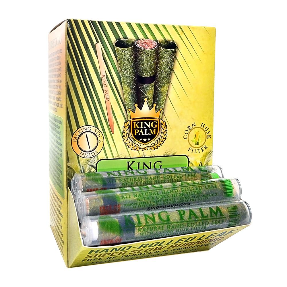 KING PALM | 'Retail Display' 2G King Natural Leaf Blunt Wraps | 105mm - Super Slow Burning - 50 Count - 1