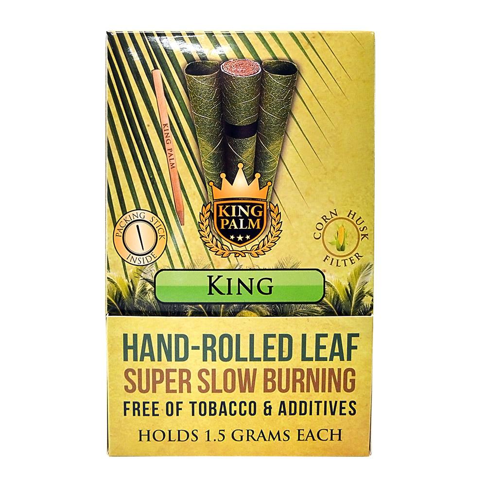 KING PALM | 'Retail Display' 2G King Natural Leaf Blunt Wraps | 105mm - Super Slow Burning - 50 Count - 5