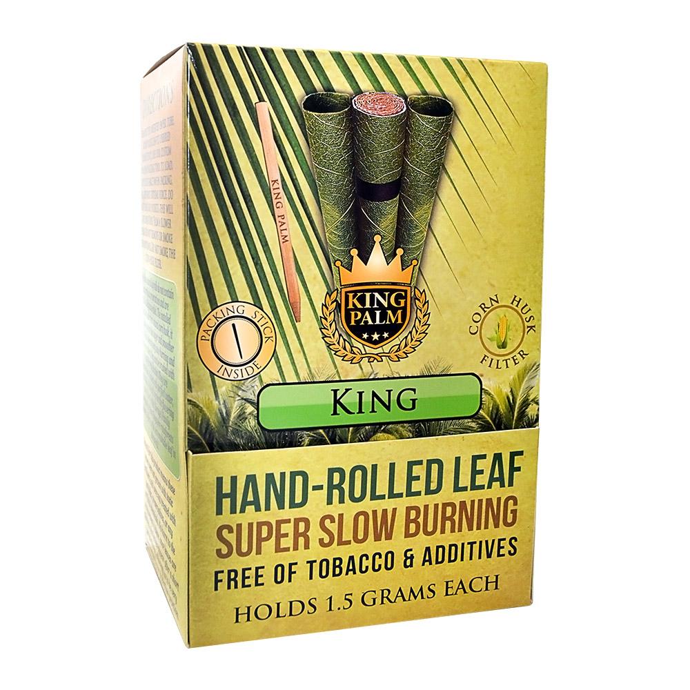 KING PALM | 'Retail Display' 2G King Natural Leaf Blunt Wraps | 105mm - Super Slow Burning - 50 Count - 6