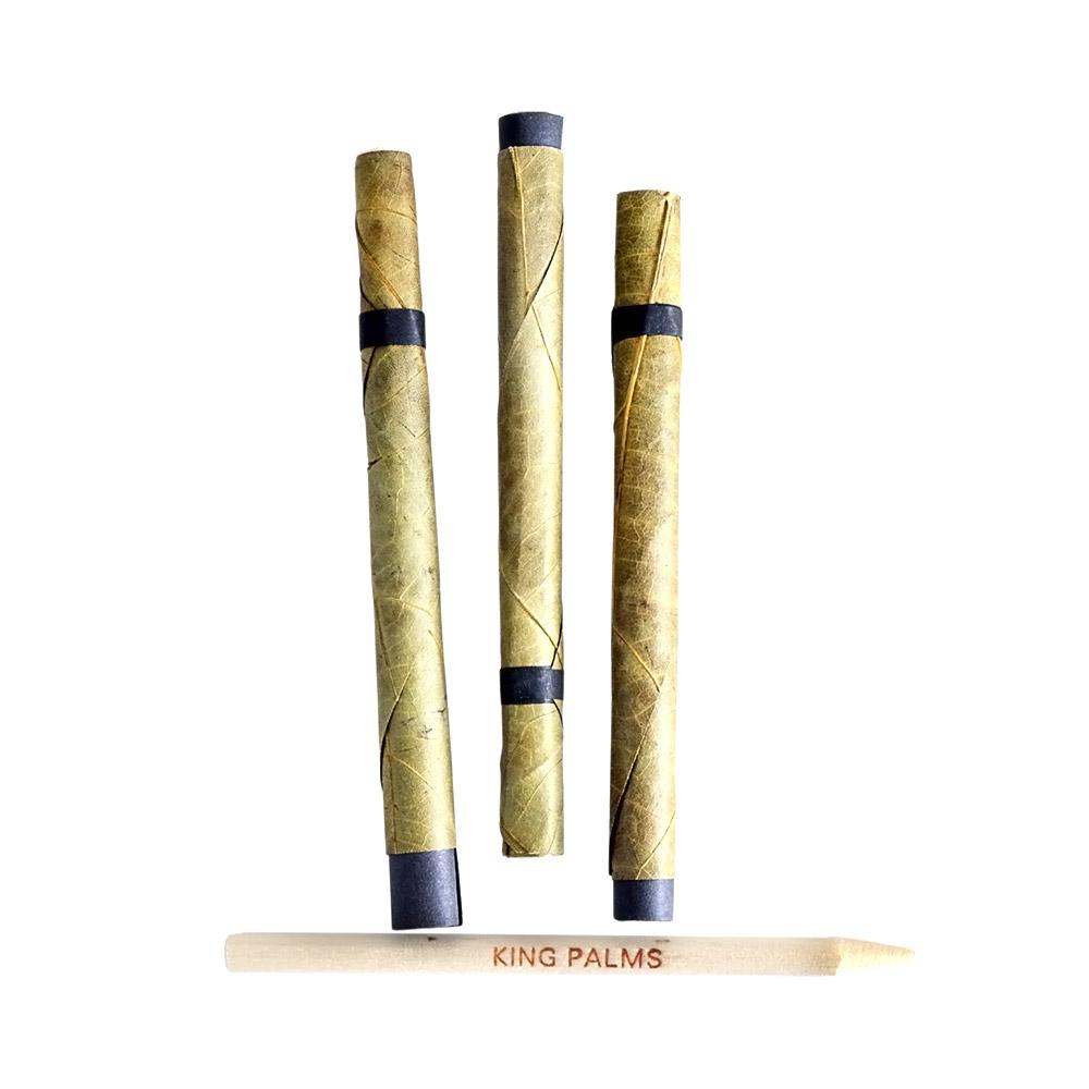 KING PALM | 'Retail Display' 1.5G Slim Natural Leaf Blunt Wraps | 105mm - Super Slow Burning - 24 Count - 10