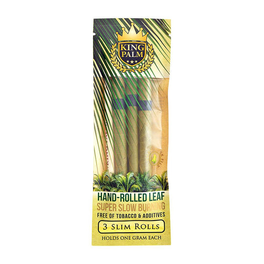 KING PALM | 'Retail Display' 1.5G Slim Natural Leaf Blunt Wraps | 105mm - Super Slow Burning - 24 Count - 4