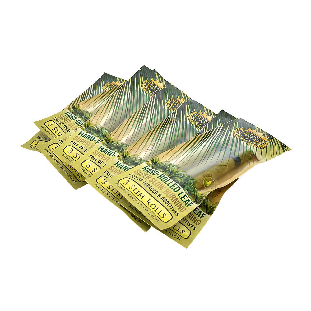 KING PALM | 'Retail Display' 1.5G Slim Natural Leaf Blunt Wraps | 105mm - Super Slow Burning - 24 Count - 7