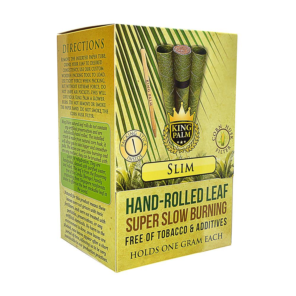 KING PALM | 'Retail Display' 1.5G Slim Natural Leaf Blunt Wraps | 105mm - Super Slow Burning - 50 Count - 7