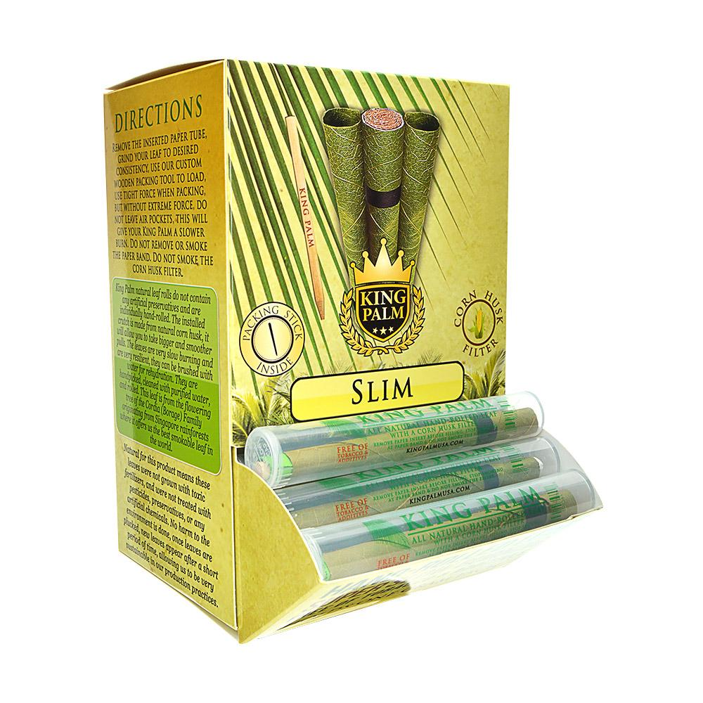 KING PALM | 'Retail Display' 1.5G Slim Natural Leaf Blunt Wraps | 105mm - Super Slow Burning - 50 Count - 1