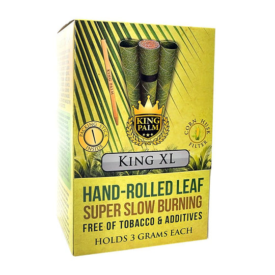 KING PALM | 'Retail Display' 3G XL Natural Leaf Blunt Wraps | 105mm - Super Slow Burning - 50 Count - 5