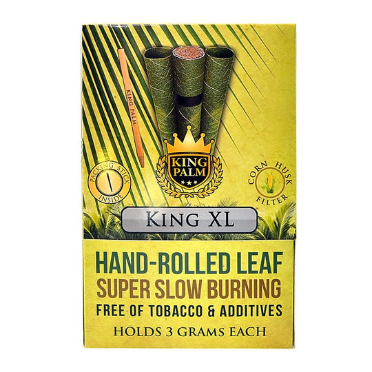 KING PALM | 'Retail Display' 3G XL Natural Leaf Blunt Wraps | 105mm - Super Slow Burning - 50 Count - 6