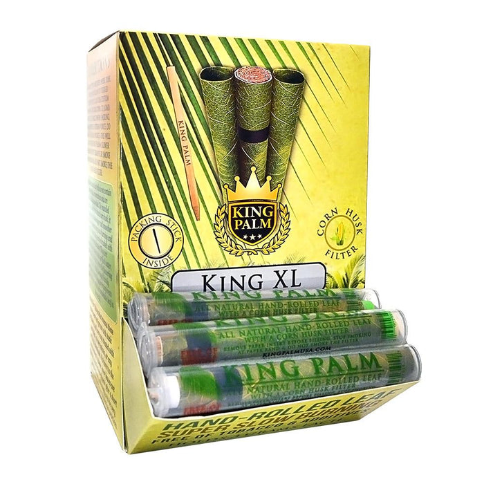 KING PALM | 'Retail Display' 3G XL Natural Leaf Blunt Wraps | 105mm - Super Slow Burning - 50 Count Image